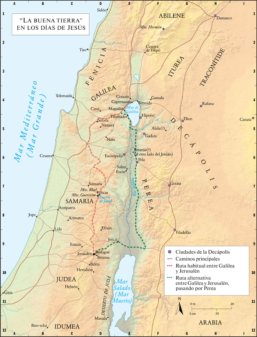 Mapa de la conocida como "la buena tierra" en la época de Mashiaj